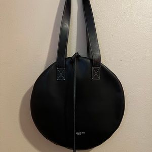 Orseund Iris Black Leather Tote Bag